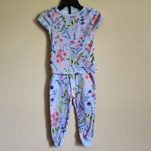 Wonder Nation Floral T-Shirt & Pant Pajama Set Size 18 Months NWOT